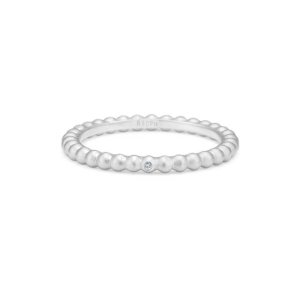 Ro Copenhagen Orbit Dot ring - 18kt Hvidguld