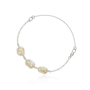 Dulong Fine Jewelry Ocean perle armbånd - sølv m. ferskvandsperler