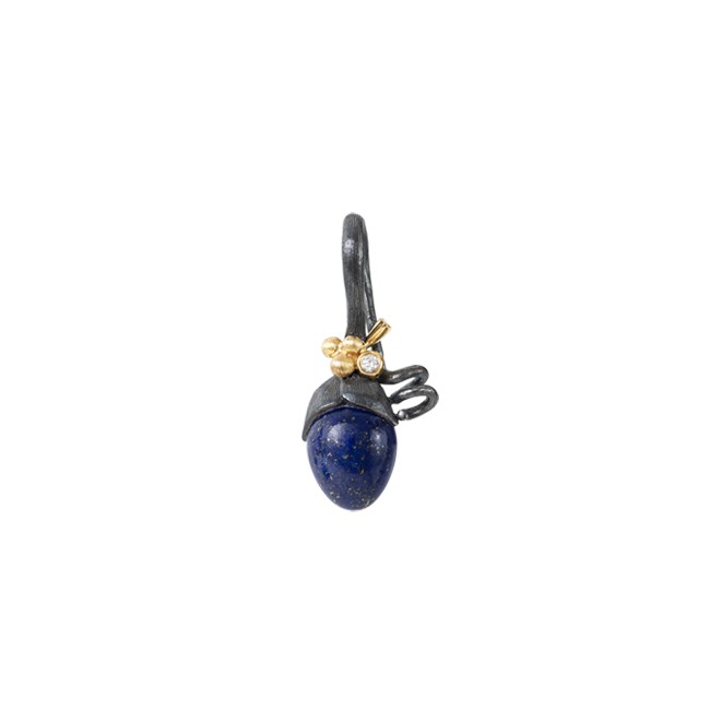 Lynggaard Silver Collection Lotus vedhæng – lapis lazuli – Smykker & Ure