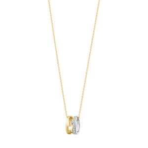 Georg Jensen Fusion Open halskæde - guld og hvidguld