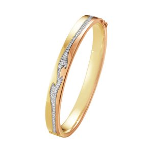 Georg Jensen Fusion Bangle - Rødguld, Hvidguld & Rosaguld