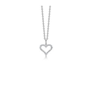 Mads Z Tender Heart vedhæng - hvidguld - 0,20 ct