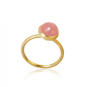 Dulong Fine Jewelry Pacific Ring Str. 54 - Guld - Guava Kvarts
