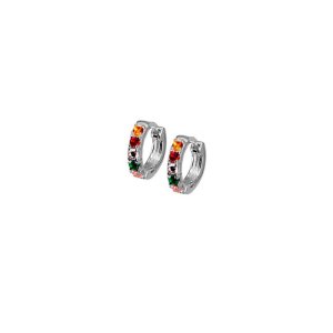 Aqua Dulce Nessa øreringe - sølv - 10 mm