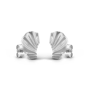 Enamel Mini Wave ørestikker - sølv