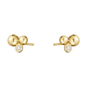 Georg Jensen Moonlight Grapes ørestikker - Guld - 0,07 ct.