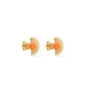 Enamel Soleil Clementine ørestikker - forgyldt sølv