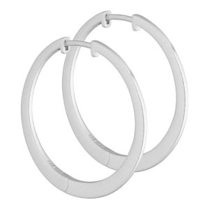 Aqua Dulce Juliet øreringe - sølv - mat - 30 mm