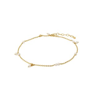 Pernille Corydon Ocean Pearl Anklet ankelkæde - forgyldt sølv