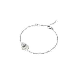 Georg Jensen Daisy armbånd - sølv - hvid emalje