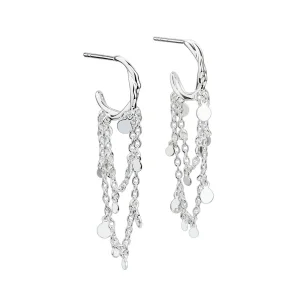 Aqua Dulce Elegant Hoop øreringe - sølv
