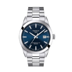 Tissot GENTLEMAN POWERMATIC 80 SILICUM - Herreur i stål m. blå skive 40mm