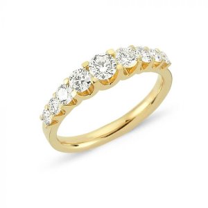 Forlovelsesring - 14 kt rødguld - 0,75 ct