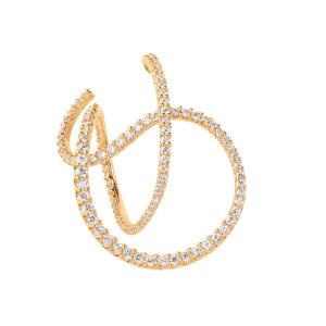 OLE LYNGGAARD COPENHAGEN Love Band Twirl ørestik - 18 kt rødguld