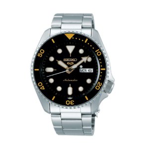 SEIKO 5 SPORT – Herreur Automatic i stål m. gule detaljer 41mm