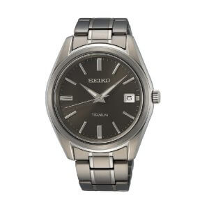 SEIKO CLASSIQUE – Herreur i titanium m. sort skive 40mm