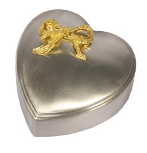 Nordahl Andersen fortinnet Hjerte smykkeskrin - 8x8 cm