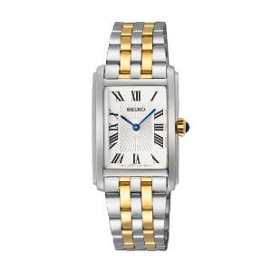 SEIKO – Dameur i bicolor stål m. firkantent urskive 22mm