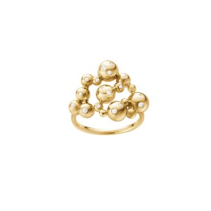 Georg Jensen Moonlight Grapes Cluster ring - Guld - 0,11 ct.