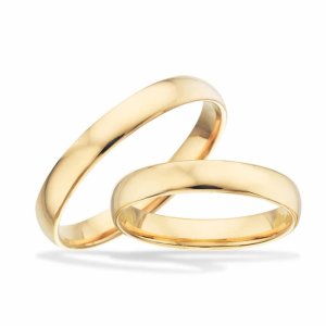 Scrouples vielsesringe - 14 kt guld