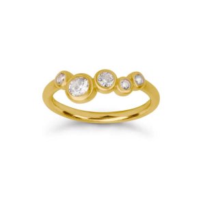 ByBiehl Stardust ring - Forgyldt sølv