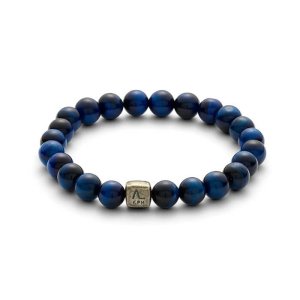 Alexander Lynggaard ColorUp Tiger Eye Blue armbånd - 8 mm