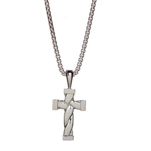 Alexander Lynggaard Hope Twisted Cross halskæde - sølv