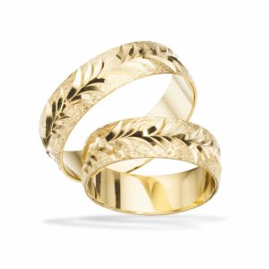 Scrouples vielsesringe H26 - 8 kt. guld - 6 mm