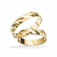 Scrouples vielsesringe H27 - 8 kt. guld - 4 mm