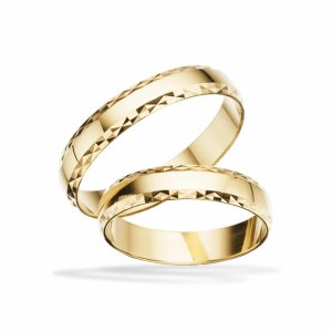 Scrouples vielsesringe H33 - 8 kt. guld - 4 mm