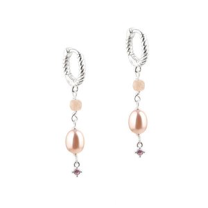 Aqua Dulce Koi Pearl Hoop øreringe - sølv