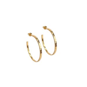 Aqua Dulce Elena Hoop øreringe - forgyldt sølv - 30 mm