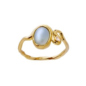 Maanesten Lorelai ring - forgyldt sølv