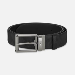 Montblanc Black 35MM Leather Belt
