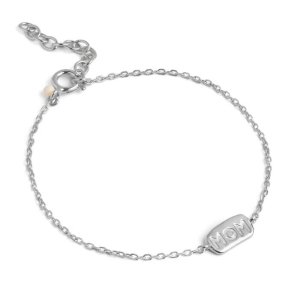 Enamel Darla MOM armbånd - sølv