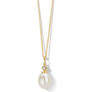 Spirit Icons Figaro Pearl halskæde - forgyldt sølv