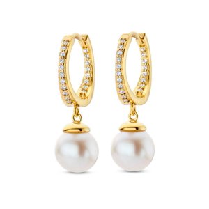 Spirit Icons Malibu Pearl Hanger øreringe - forgyldt sølv