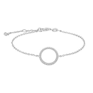 Joanli Nor – AnnaNor armbånd m. cirkel 10 mm – sølv