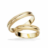 Scrouples vielsesringe H63 - 8 kt. guld - 4 mm