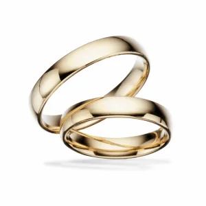 Scrouples vielsesringe H56 - 8 kt. guld - 4 mm
