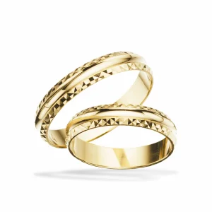 Scrouples vielsesringe H34 - 8 kt. guld - 4 mm