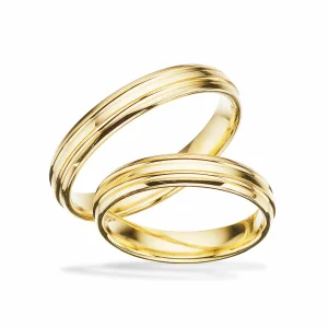 Scrouples vielsesringe H65 - 8 kt. guld - 4 mm