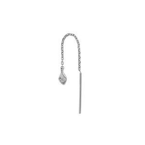 Stine A TOUT PETIT DANGLING ILE DE L´AMOUR EARRING SILVER - SINGLE