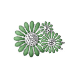 Georg Jensen x Stine Goya Daisy – hårspænde – sølv - grøn