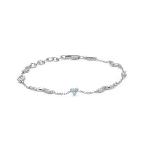 Studio Z Tangled Armbånd m. Farvede Zirkonia sten - sølv