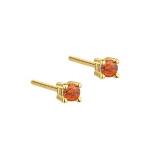 Aqua Dulce Mini Kaya Orange Ørestikker - Forgyldt Sølv