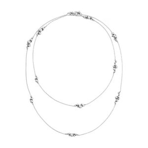 Georg Jensen Moonlight Grapes Sautoir halskæde - sølv - 90 cm