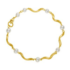 Dulong Fine Jewelry Vega Pearl Armbånd - Guld - Ferskvandsperler