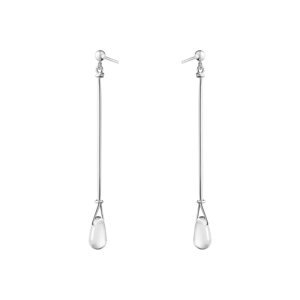 Georg Jensen Vivianna Torun lange øreringe - Sølv - Bjergkrystal