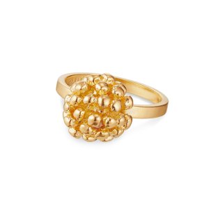 Flora Danica Dild Flower ring - forgyldt sølv